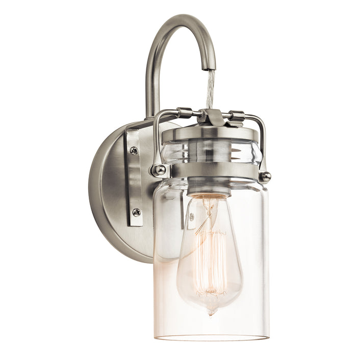 Elstead - KL/BRINLEY1 NI Brinley 1 Light Wall Light - Brushed Nickel - Elstead - Sparks Warehouse