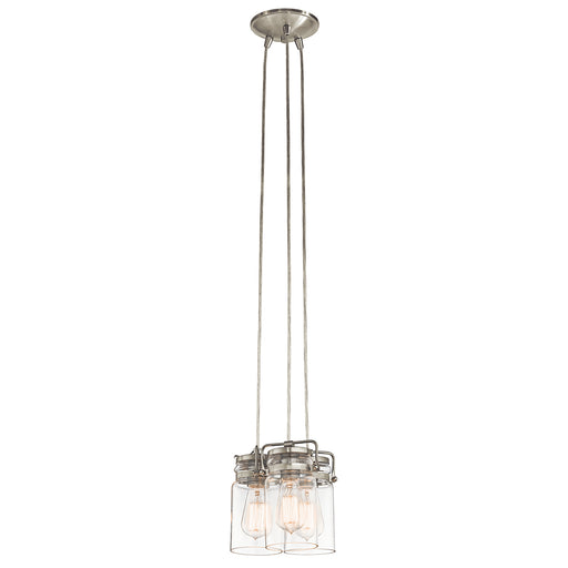 Elstead - KL/BRINLEY3 NI Brinley 3 Light Pendant - Brushed Nickel - Elstead - Sparks Warehouse