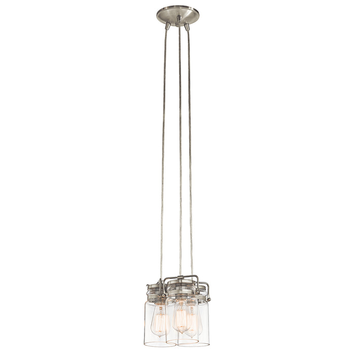 Elstead - KL/BRINLEY3 NI Brinley 3 Light Pendant - Brushed Nickel - Elstead - Sparks Warehouse