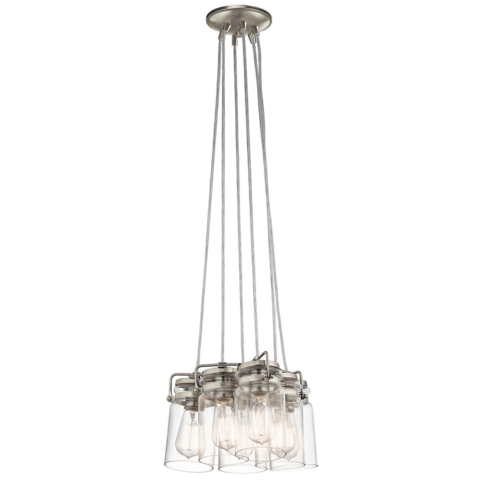 Elstead - KL/BRINLEY6 NI Brinley 6 Light Pendant - Brushed Nickel - Elstead - Sparks Warehouse