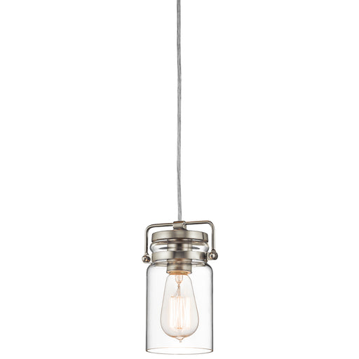 Elstead - KL/BRINLEY/MP NI Brinley 1 Light Mini Pendant - Brushed Nickel - Elstead - Sparks Warehouse
