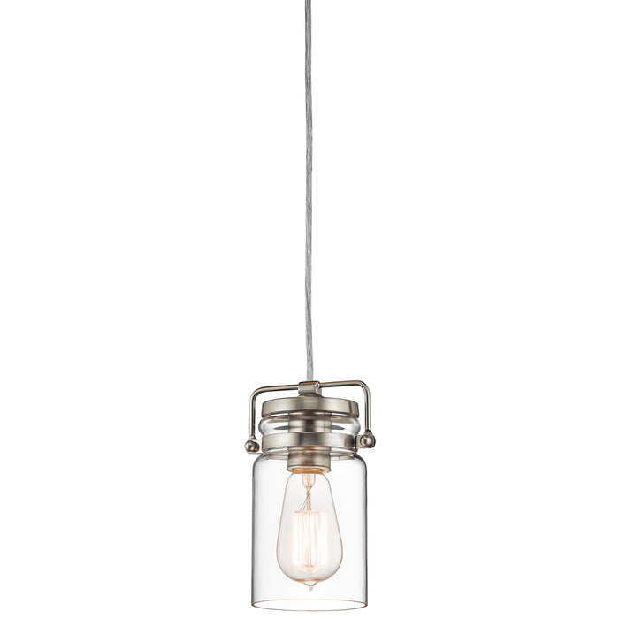 Elstead - KL/BRINLEY/MP NI Brinley 1 Light Mini Pendant - Brushed Nickel - Elstead - Sparks Warehouse