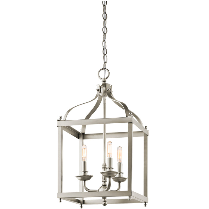 Elstead - KL/LARKIN/P/M NI Larkin 3 Light Medium Pendant - Brushed Nickel - Elstead - Sparks Warehouse