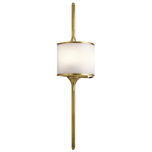 Elstead - KL/MONA/L NBR Mona 2 Light Wall Light - Natural Brass - Elstead - Sparks Warehouse