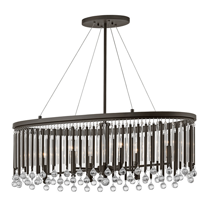 Elstead - KL/PIPER/ISLE Piper 6 Light Oval Chandelier/Pendant - Elstead - Sparks Warehouse