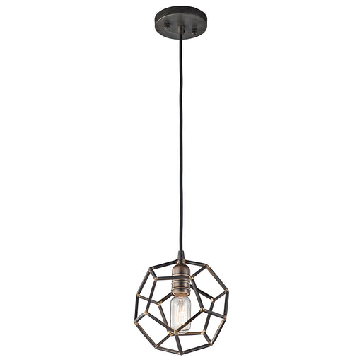 Elstead - KL/ROCKLYN/MP RS Rocklyn 1 Light Mini Pendant Raw Steel - Elstead - Sparks Warehouse