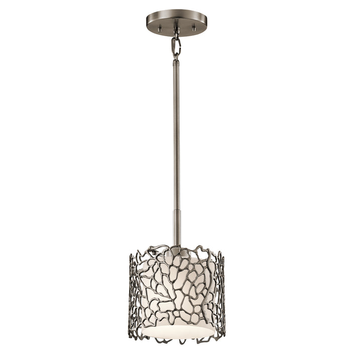 Elstead - KL/SILCORAL/MP Silver Coral 1 Light Mini Pendant - Elstead - Sparks Warehouse