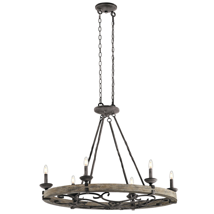 Elstead - KL/TAULBEE/6ISLE Taulbee 6 Light Oval Chandelier - Elstead - Sparks Warehouse