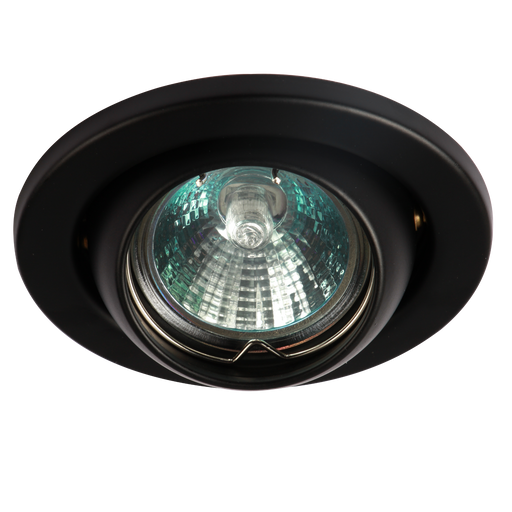 Knightsbridge LE04BK1 12v 50w Eyeball Downlight Black for 50mm Halogen Lamp Recessed Spot Lights Knightsbridge - Sparks Warehouse