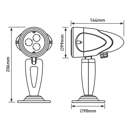 Luceco LEAR42550 LED Arch Spot 4.1W Grey Spotlight Luceco - Sparks Warehouse