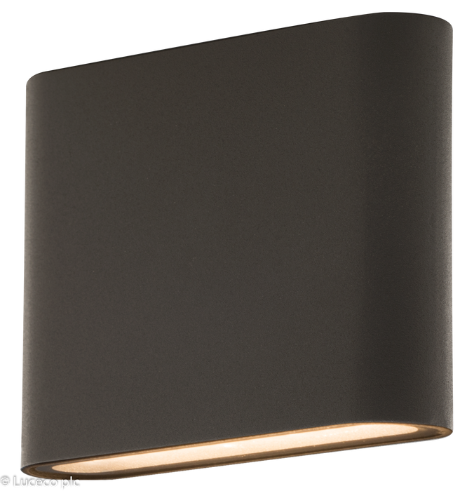 Luceco LEXD8FUDG3 Grey Slate Decorative Low Profile LED Up/Down Wall Light IP54 3000K 8W Outdoor Wall Light Luceco - Sparks Warehouse