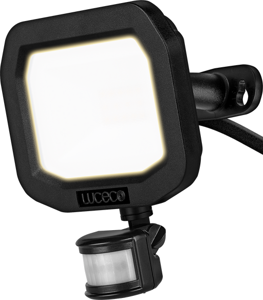 BG Luceco Castra LFSP10B150 Black IP65 LED Floodlight & PIR 10W - 5000k Flood Light Luceco - Sparks Warehouse