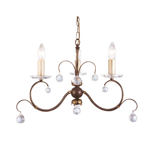 Elstead - LUN3 BRONZE Lunetta 3 Light Chandelier - Elstead - Sparks Warehouse