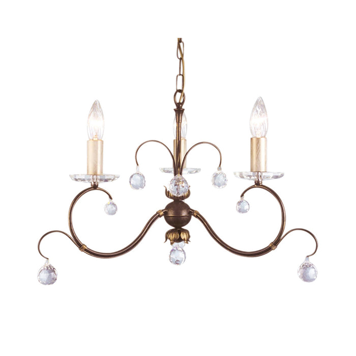 Elstead - LUN3 BRONZE Lunetta 3 Light Chandelier - Elstead - Sparks Warehouse