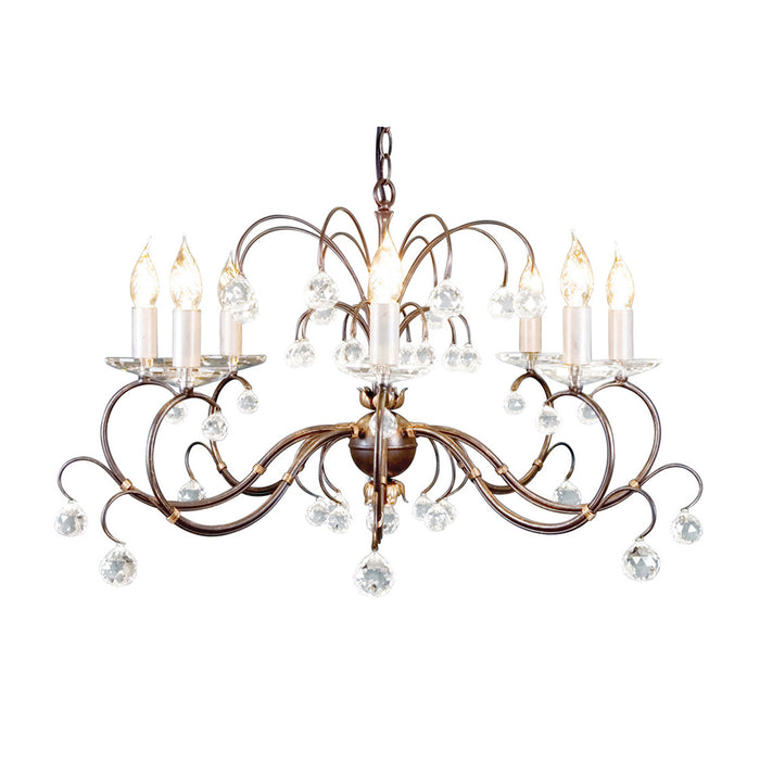 Elstead - LUN8 BRONZE Lunetta 8 Light Chandelier - Elstead - Sparks Warehouse