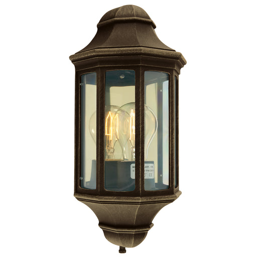 Elstead - M8/2 MINI BLK/GO M8/2 1 Light Mini Wall Lantern - Black/Gold - Elstead - Sparks Warehouse