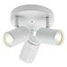 Knightsbridge BA03P3MW IP44 GU10 Triple Spotlight - Matt White Ceiling Light Knightsbridge - Sparks Warehouse