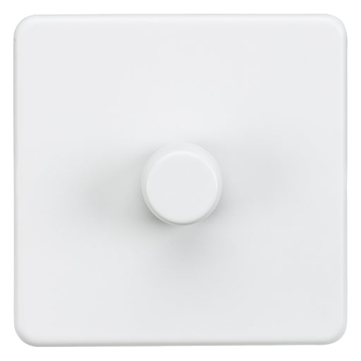 Knightsbridge SF2181MW Screwless 1G 2 Way Dimmer Switch - Matt White Knightsbridge Screwless Flat Plate Matt White Knightsbridge - Sparks Warehouse
