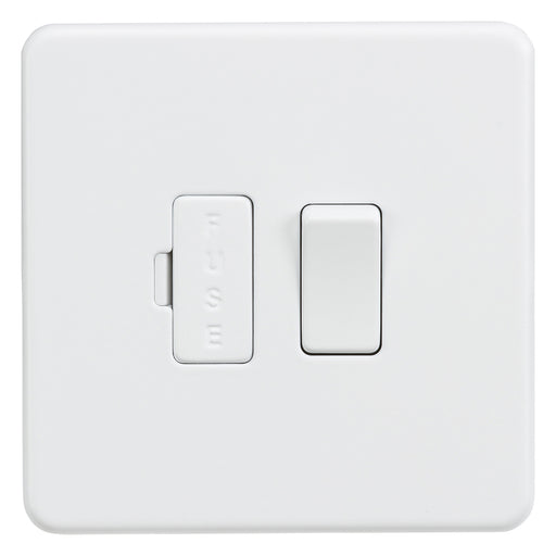 Knightsbridge SF6300MW Screwless 13A Switched Fused Spur Unit - Matt White Knightsbridge Screwless Flat Plate Matt White Knightsbridge - Sparks Warehouse
