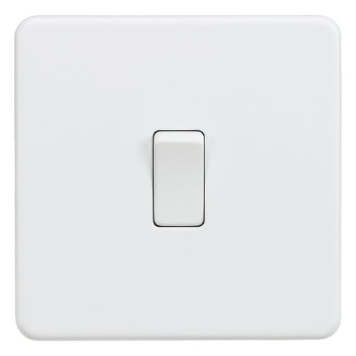 Knightsbridge SF2000MW Screwless 10A 1G 2-Way Switch - Matt White Knightsbridge Screwless Flat Plate Matt White Knightsbridge - Sparks Warehouse