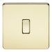 Knightsbridge SF2000PB Screwless 10A 1G 2 WAY Switch - Polished Brass KB Knightsbridge - Sparks Warehouse