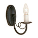 Elstead - MN1 BLACK Minster 1 Light Wall Light - Black - Elstead - Sparks Warehouse