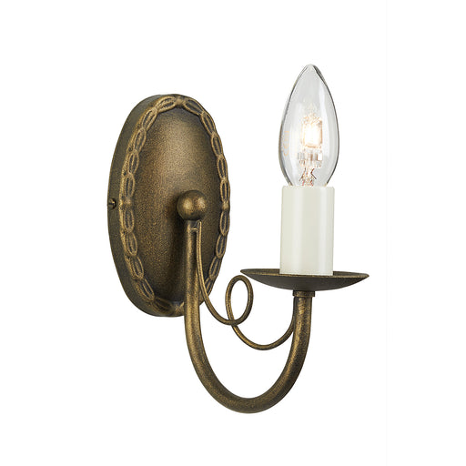 Elstead - MN1 BLK/GOLD Minster 1 Light Wall Light - Black/Gold - Elstead - Sparks Warehouse