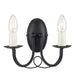Elstead - MN2 BLACK Minster 2 Light Wall Light - Black - Elstead - Sparks Warehouse