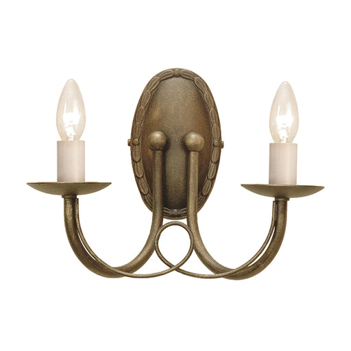 Elstead - MN2 BLK/GOLD Minster 2 Light Wall Light - Black/Gold - Elstead - Sparks Warehouse
