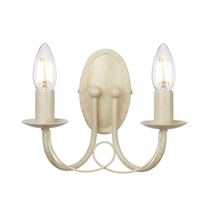 Elstead - MN2 IV/GOLD Minster 2 Light Wall Light - Ivory Gold - Elstead - Sparks Warehouse