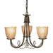 Elstead - MN3 BLK/GOLD Minster 3 Light Chandelier - Black/Gold - Elstead - Sparks Warehouse