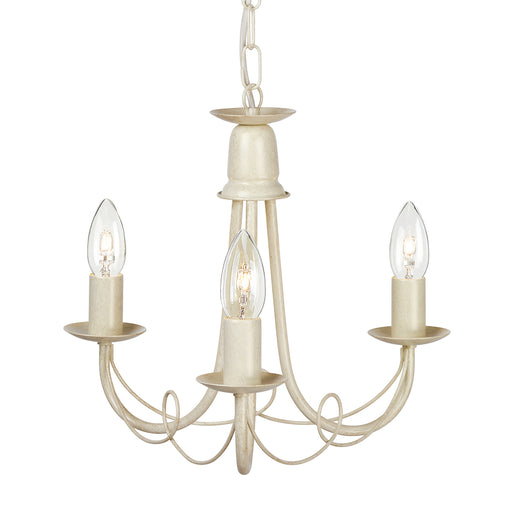 Elstead - MN3 IV/GOLD Minster 3 Light Chandelier - Ivory Gold - Elstead - Sparks Warehouse