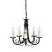 Elstead - MN5 BLACK Minster 5 Light Chandelier - Black - Elstead - Sparks Warehouse