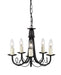 Elstead - MN5 BLK/GOLD Minster 5 Light Chandelier - Black/Gold - Elstead - Sparks Warehouse