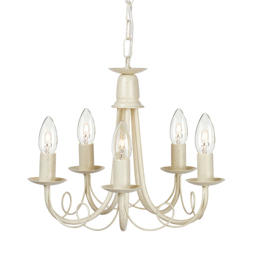Elstead - MN5 IV/GOLD Minster 5 Light Chandelier - Ivory Gold - Elstead - Sparks Warehouse