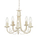 Elstead - MN5 IV/GOLD Minster 5 Light Chandelier - Ivory Gold - Elstead - Sparks Warehouse