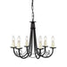 Elstead - MN6 BLACK Minster 6 Light Chandelier - Black - Elstead - Sparks Warehouse