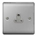 BG Nexus NBS29G Brushed Steel 5A 1 Gang Unswitched Socket - BG - sparks-warehouse