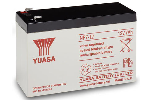 NP7-12 Yuasa 12v 7Ah Lead Acid Battery Yuasa NP Industrial Batteries YUASA - Easy Control Gear