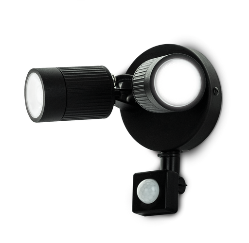 Luceco LEXWT7B40P Twin Garden Spot Light Fitting with PIR Sensor Outdoor Lighting Luceco - Sparks Warehouse