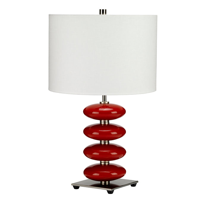 Elstead - ONYX/TL RED Onyx 1 Light Table Lamp - Red - Elstead - Sparks Warehouse