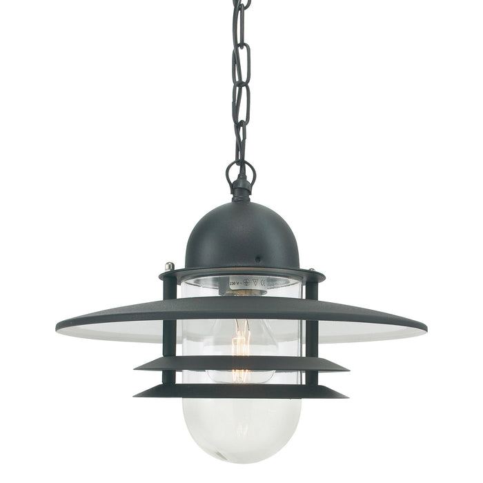 Elstead - OS8 BLACK C Oslo 1 Light Chain Lantern - Black - Elstead - Sparks Warehouse