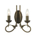 Elstead - OV2 BLK/GOLD Olivia 2 Light Wall Light - Black/Gold - Elstead - Sparks Warehouse