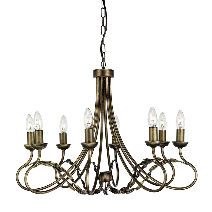 Elstead - OV8 BLK/GOLD Olivia 8 Light Chandelier - Black/Gold - Elstead - Sparks Warehouse