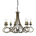 Elstead - OV8 BLK/GOLD Olivia 8 Light Chandelier - Black/Gold - Elstead - Sparks Warehouse
