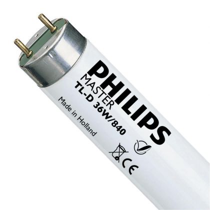 Philips MASTER TL-D Super 80 36W/840 1SL/25 - MASTER TL - D Super 80 36W - 840 Cool White | 120cm