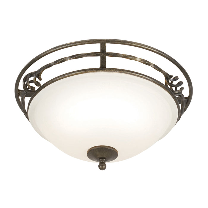 Elstead - PB/F/A BLK/GOLD Pembroke 2 Light Flush Light Style A - Black/Gold - Elstead - Sparks Warehouse