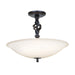 Elstead - PB/SF/A BLACK Pembroke 3 Light Semi-Flush - Black - Elstead - Sparks Warehouse