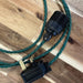 Green Plug-in Fabric Pendant - Twisted Fabric Flex - E27 Bulb Pendant - Black Plug Caradok - Sparks Warehouse
