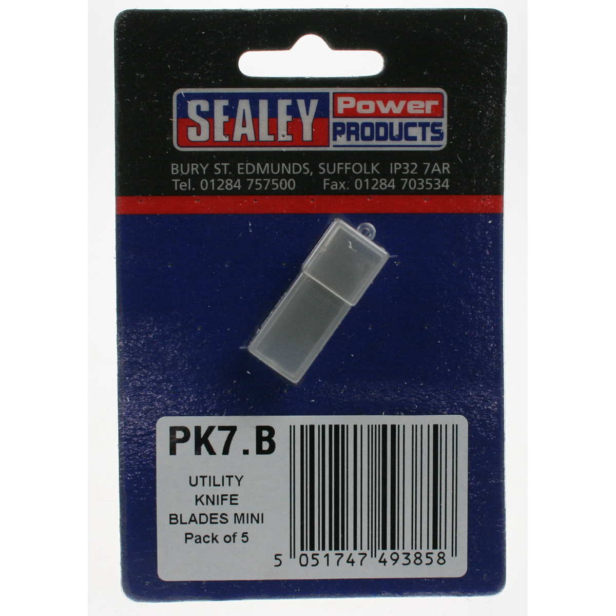 Sealey Spares PK7.B - UTILITY KNIFE BLADES MINI Pack of 5